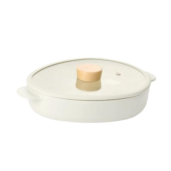 Fika Apex Low Pot Beige cast aluminum 26cm with glass lid (Copy)