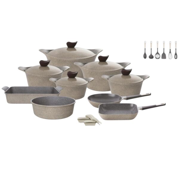 Neoflam Granite Aeni Warm Marble Cookware Set 24 Pieces