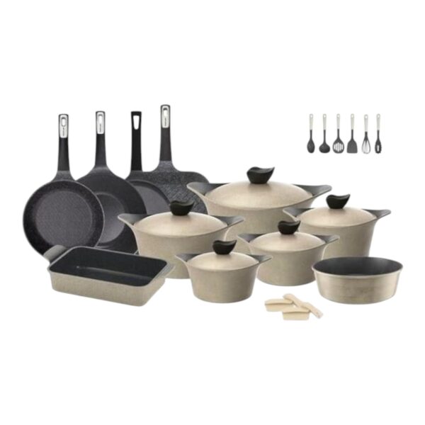 Neoflam Granite Aeni Warm Marble Cookware Set 26 Pieces