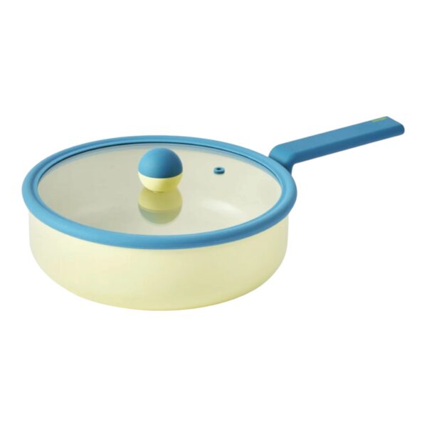 Danish Ceramic Wok 24 cm with glass lid